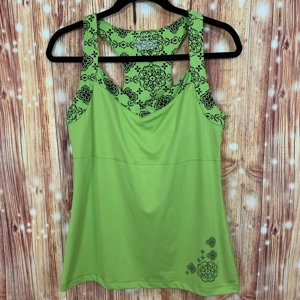 Tek  Gear Large Yoga Top Green and Black
